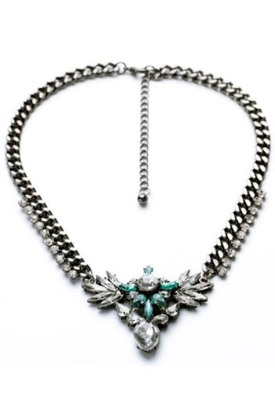 Oasap Street-chic Teardrop Bib Necklace