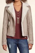 Oasap Contemporary Faux Suede Notch Lapel Zippered Moto Jacket