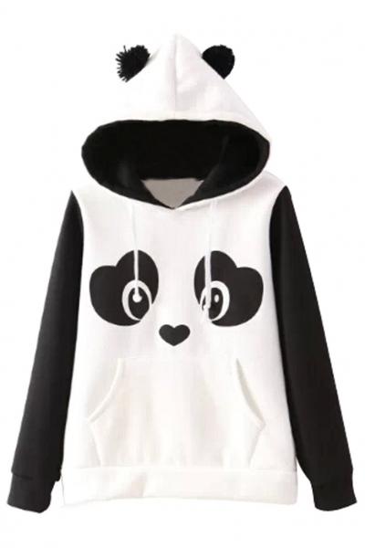 Oasap Lovable Panda Pattern Hoodie
