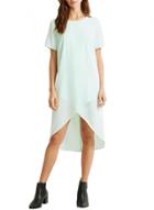 Oasap Women's Casual Solid Color Short Sleeve High Low Dress