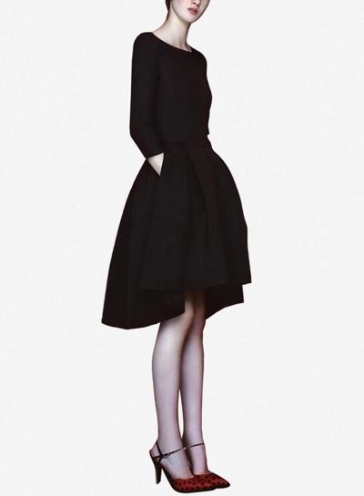 Oasap Fashion Long Sleeve High Low Cocktail Dress