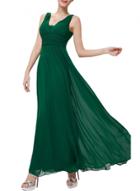Oasap Women's V Neck Open Back High Waist Maxi Cocktail Dress