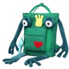Oasap Funny Heart Embroidery Frog Pattern Backpack
