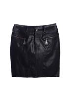 Oasap Zipper Detail Bodycon Fit Tube Skirt