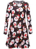 Oasap Women's Christmas Snowman Graphic Loose Fit Dress