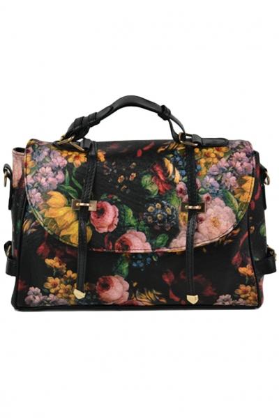 Oasap Chic Floral Printing Shoulder Bag