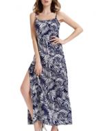 Oasap Women's Side High Slit Printed Maxi Dress With Spaghetti Strap