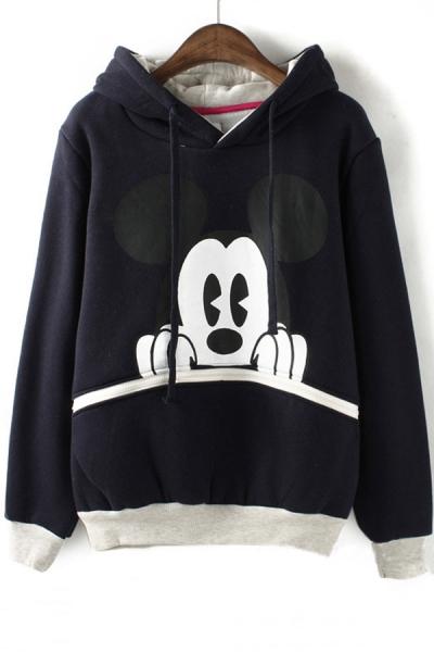Oasap Cute Cartoon Fleece Hoodie