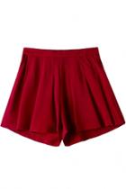 Oasap Awesome Solid Pleated Short For Woman