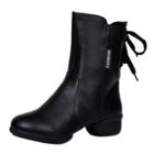 Oasap Back Lace Up Round Toe Ankle Boots