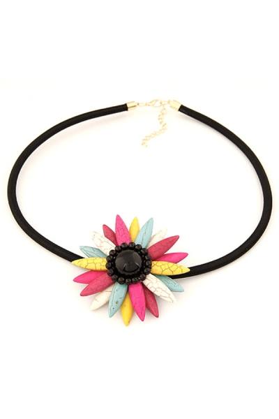 Oasap Multicolor Amaze Sunflower Pendent Necklace