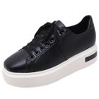 Oasap Round Toe Lace-up Flat Platform Shoes