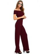 Oasap Off Shoulder Short Sleeve Wide Leg Jumpsuit