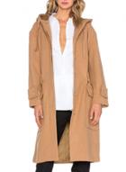 Oasap Women's Military Parka Button Trench Hooded Coat