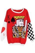 Oasap Spade Poker Sweatshirt