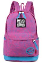 Oasap Graphic Geometrical Print Canvas Backpack