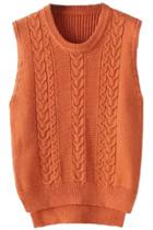 Oasap Fashion High Low Design Knit Split Vest Sweater