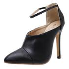 Oasap Ankle Strap Pointed Toe High Heels Pumps