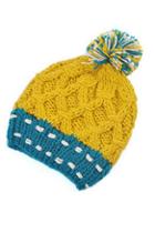 Oasap Color Block Knitted Bobble Hat