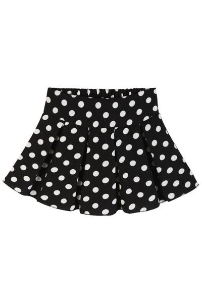 Oasap Dotted Pleated A-line Skirt