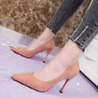 Oasap Pointed Toe High Heels Studded Decoration Pumps