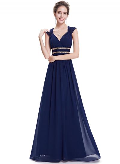 Oasap Women's V-neck Sleeveless Maxi Ball Gown Prom Evening Party Dress