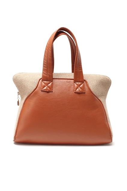 Oasap Contrast Panel Square Shaped Shoulder Bag
