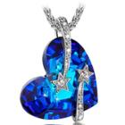 Oasap Fashion Love Heart Crystal Pendant Necklace