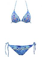 Oasap Women's Geometric Graphic Halter Bikini