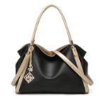 Oasap Pu Tote Bag With Shoulder Strap