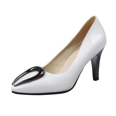 Oasap Metal Decoration Stiletto Heels Pointed Toe Pumps