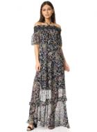 Oasap Off Shoulder Ruffle Short Sleeve High Waist Floral Maxi Dress