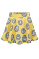 Oasap Head Portrait A-line Skirt