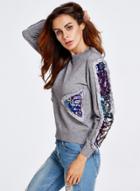 Oasap Fashion Loose Fit Sequins Sweater