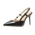 Oasap Pointed Toe Elastic Band Stiletto Heels Pumps