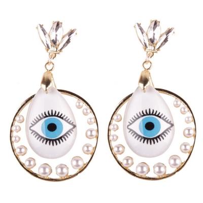 Oasap Novelty Eyes Patterned Drop Earrings