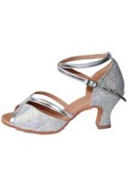 Oasap Rubber Sole High Heel Sandals Latin Dance Shoes