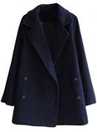 Oasap Women's Fashion Notched Lapel Double Breasted Pea Coat