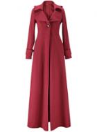Oasap Women's Fashion Long Sleeve Floor Length Long Trench Coat