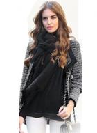 Oasap Turn Down Collar Long Sleeve Blazer Coat
