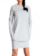 Oasap Fashion Solid Long Sleeve Slim Fit Pullover Dress