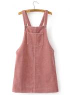 Oasap Solid Color Sleeveless Overalls Skirt