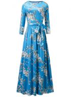 Oasap Half Sleeve Floral Print Dress With Belt
