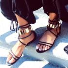 Oasap Open Toe Sequin Gladiator Sandals