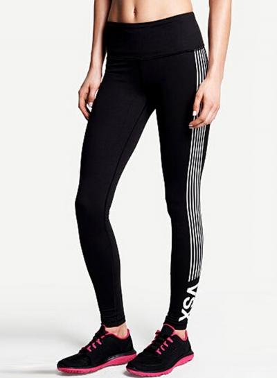 Oasap Fashion Striped Skinny Sports Ankle Leggings