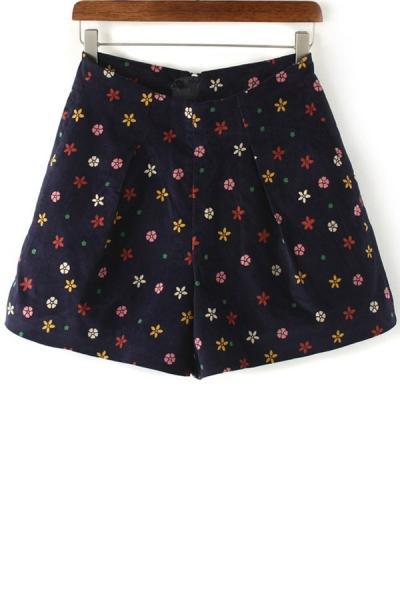 Oasap High Waist Floral Shorts