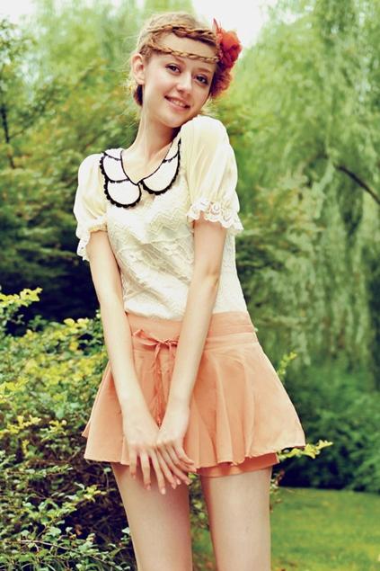 Oasap Sweet Bowknot Ties Pantskirt