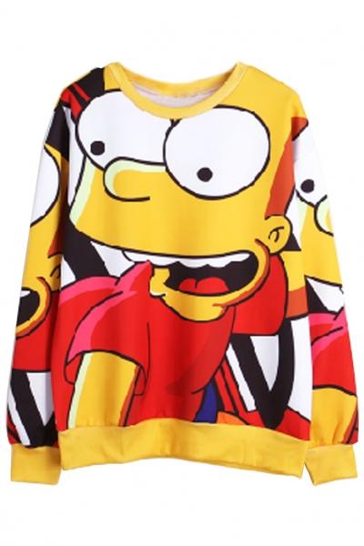 Oasap Lovely Red Yellow Cartoon Animal Sweatshirt