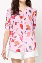 Oasap Novelty Lips Pattern Blouse