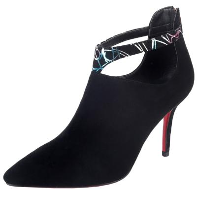 Oasap Fashion Pointed Toe Cut Out Stiletto Heels Ankle Boots